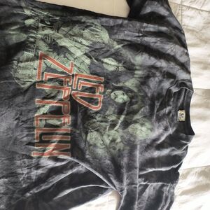 Vintage led Zeppelin liquid blue shirt large